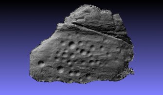 Snapshot of 3D model, from Scotland's Rock Art Project, Achaneas, Highland