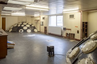 General view of corridor above operating theatres.