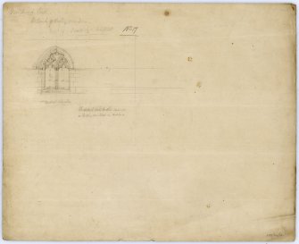 Drawing showing details of vestry window, St James Episcopal Church, Edinburgh.
