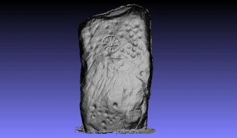 Snapshot of 3D model, Scotland's Rock Art Project, Ardjachie Farm, Highland