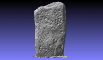 Snapshot of 3D model, Scotland's Rock Art Project, Ardjachie Farm, Highland