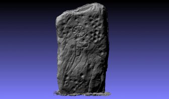 Snapshot of 3D model, Scotland's Rock Art Project, Ardjachie Farm, Highland