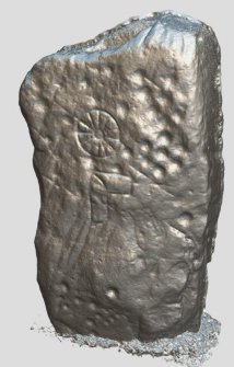 Snapshot of 3D model, from Scotland's Rock Art Project, Ardjachie Farm, Highland
