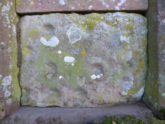 Digital photograph of close ups of motifs, Scotland's Rock Art Project, Balnuarin of Clava Garden Wall, Highland