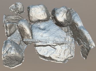 Snapshot of 3D model, from Scotland's Rock Art Project, Balnuarin of Clava North-East Centre 2, Highland