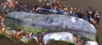 Snapshot of 3D model, from Scotland's Rock Art Project, Balnuarin of Clava North-East Kerb, Highland
