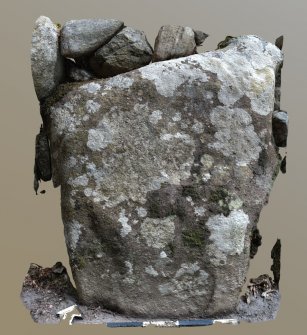Snapshot of 3D model, from Scotland's Rock Art Project, Balnuarin of Clava North-East Passage 2, Highland
