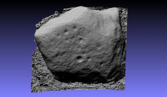 Snapshot of 3D model, from Scotland's Rock Art Project, Fodderty 3, Highland