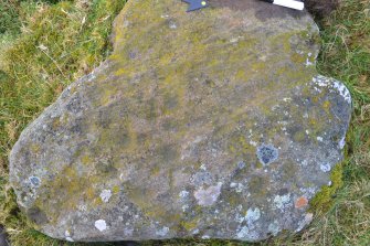 Digital photograph of perpendicular to carved surface(s), Scotland's Rock Art Project, Jamestown, Highland