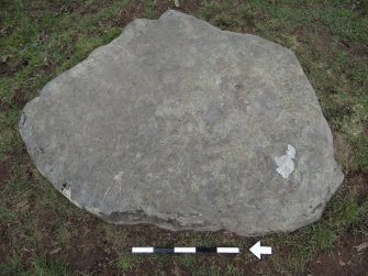 Digital photograph of perpendicular to carved surface(s), Scotland's Rock Art Project, Kinneras, Highland