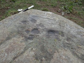 Digital photograph of close ups of motifs, Scotland's Rock Art Project, Kinneras, Highland