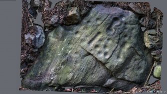 Snapshot of 3D model, Scotland's Rock Art Project, Kinmylies, Highland