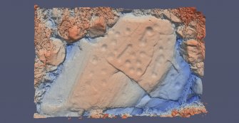 Snapshot of 3D model, Scotland's Rock Art Project, Kinmylies, Highland