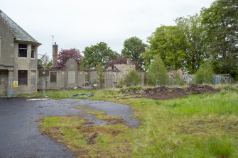 Gilgal Ward View of burn out east wing from south