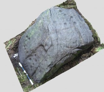 Snapshot of 3D model, Scotland's Rock Art Project, Leanach, Highland