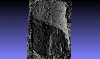 Snapshot of 3D model, from Scotland's Rock Art Project, Leanach, Highland