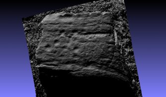 Snapshot of 3D model, from Scotland's Rock Art Project, Leanach, Highland