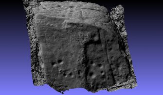 Snapshot of 3D model, from Scotland's Rock Art Project, Leanach, Highland