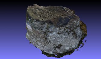 Snapshot of 3D model, from Scotland's Rock Art Project, Lochan Hakel, Highland