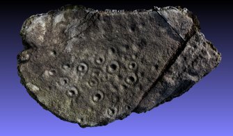 Snapshot of 3D model, from Scotland's Rock Art Project, Lochan Hakel, Highland