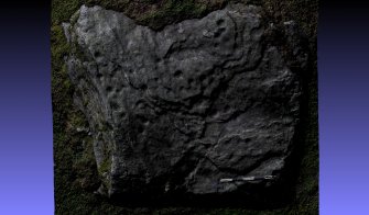 Snapshot of 3D model, from Scotland's Rock Art Project, Tordarroch 1, Highland