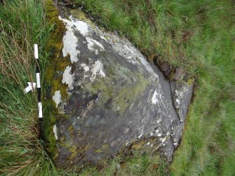 Digital photograph of panel to north, from Scotland's Rock Art Project, Glassie 1, Perth and Kinross