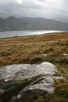 Digital photograph of panel, from Scotland's Rock Art Project, Cloanlawers 1, Loch Tay, Perth and Kinross