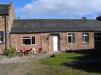 Historic building survey, Main facade to building B - W end, Marine Hotel, 18 Cromwell Road, North Berwick, East Lothian