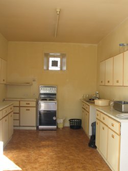 Historic building survey, Building A, kitchen showing rear windows, Marine Hotel, 18 Cromwell Road, North Berwick, East Lothian