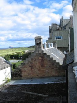 Historic building survey, Building C, W gable end, Marine Hotel, 18 Cromwell Road, North Berwick, East Lothian