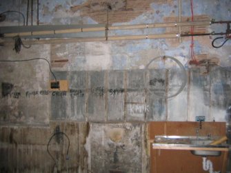 Historic building survey, Building C - blocked fireplace, Marine Hotel, 18 Cromwell Road, North Berwick, East Lothian