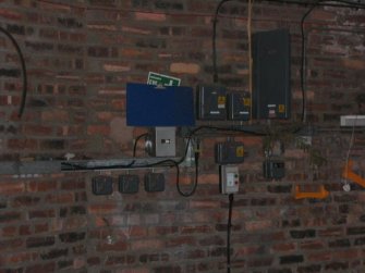 Historic building survey, Building C - 'kink' in brick partition wall, Marine Hotel, 18 Cromwell Road, North Berwick, East Lothian