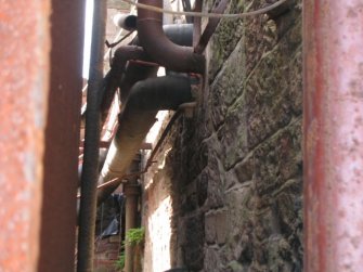 Historic building survey, Building C - exterior of blocked window, Marine Hotel, 18 Cromwell Road, North Berwick, East Lothian