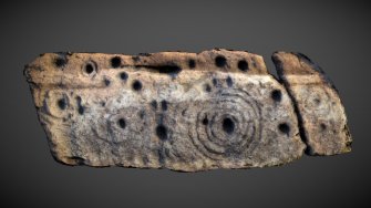 Snapshot of 3D model, from Scotland's Rock Art Project, Blarnaboard 1, Stirling