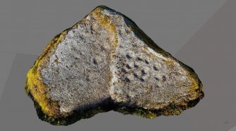 Snapshot of 3D model, from Scotland's Rock Art Project, Mid Lix, Stirling
