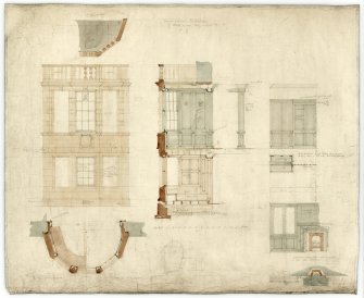 Abernethy, Ayton House. No. 3, Details of new bay window to library and billiard room. 