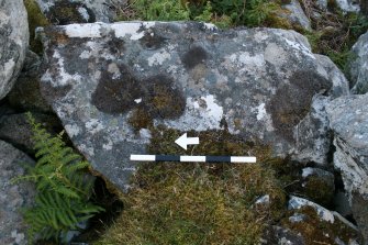 Digital photograph of perpendicular to carved surface(s), from Scotland’s Rock Art Project, Portain, North Uist, Western Isles
