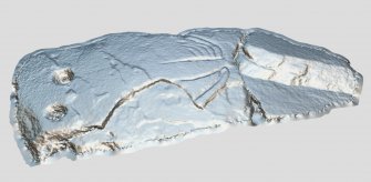 Snapshot of 3D model, from Scotland's Rock Art Project, Balblair Wood, Highland