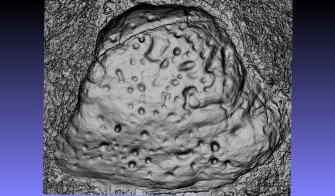 Snapshot of 3D model, from Scotland's Rock Art Project, Dun Creagach 1, Highland