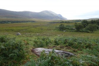 Digital photograph of panel to south, from Scotland's Rock Art Project, Dun Creagach 1, Highland