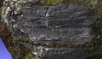 Snapshot of 3D model, from Scotland's Rock Art Project, Milton of Balnapoul, Sluggan, Highland