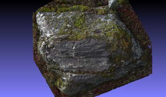 Snapshot of 3D model, from Scotland's Rock Art Project, Milton of Balnapoul, Sluggan, Highland