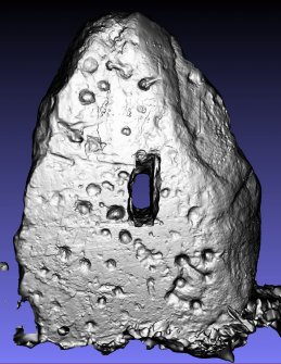 Snapshot of 3D model, from Scotland's Rock Art Project, Crichton Mains, Midlothian