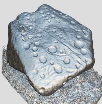 Snapshot of 3D model, from Scotland's Rock Art Project, Corskellie, Moray