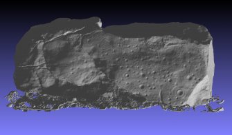 Snapshot of 3D model, Scotland's Rock Art Project, Rothiemay 1, Moray