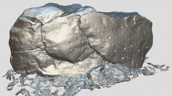 Snapshot of 3D model, from Scotland's Rock Art Project, Rothiemay 1, Moray