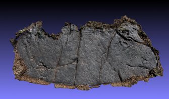 Snapshot of 3D model, from Scotland's Rock Art Project, Castleton 12, Stirling