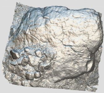 Snapshot of 3D model, from Scotland's Rock Art Project, Hill of Avochie 1, Aberdeenshire