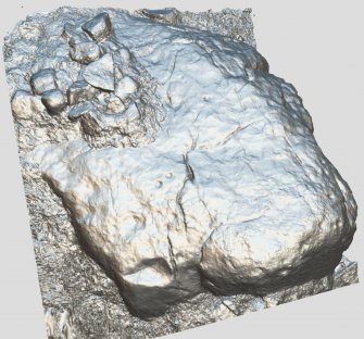 Snapshot of 3D model, from Scotland's Rock Art Project, Hill of Avochie 1, Aberdeenshire