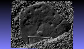 Snapshot of 3D model, Scotland's Rock Art Project, Hill of Avochie 2, Aberdeenshire